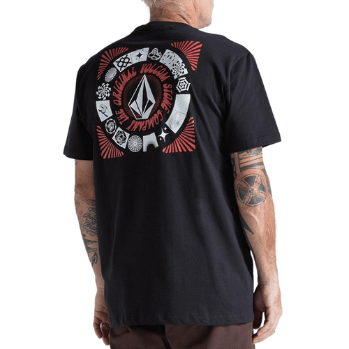 Camiseta Masculina Volcom Round Out PRETO-VLTS010659- -1-